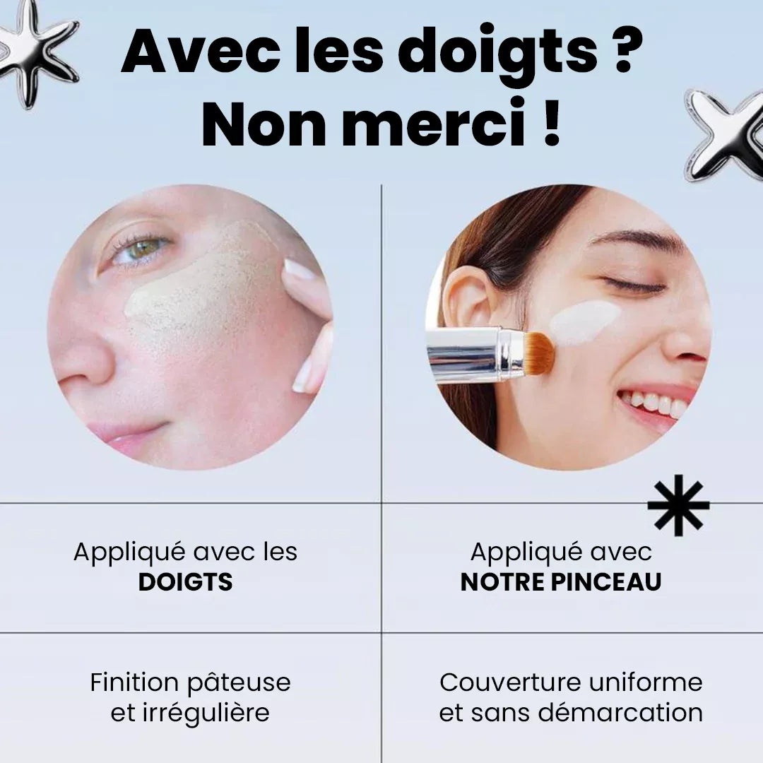 Fond de teint adaptatif avec pinceau intégré